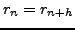 $ r_n = r_{n+h}$