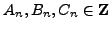 $ A_n, B_n, C_n\in\mathbb{Z}$