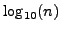 $ \log_{10}(n)$
