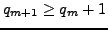 $ q_{m+1}\geq q_m + 1$