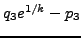 $ q_3e^{1/k}-p_3$