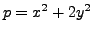 $ p=x^2 + 2y^2$