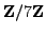 $ \mathbb {Z}/7\mathbb {Z}{}$