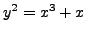 $ y^2 = x^3 + x$