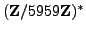 $ (\mathbb{Z}/5959\mathbb{Z})^*$