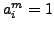 $ a_i^m=1$