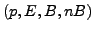 $ (p,E,B, nB)$