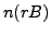 $\displaystyle n(rB)$