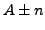 $\displaystyle A \pm n$