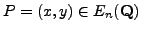 $ P=(x,y)\in E_n(\mathbb{Q})$