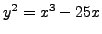 $ y^2=x^3-25x$