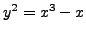 $ y^2=x^3-x$