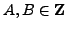 $ A,B\in\mathbb{Z}$