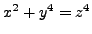 $ x^2+y^4=z^4$