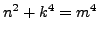 $ n^2+k^4=m^4$