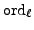 $ \ord _{\ell}$