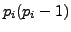 $ p_i(p_i-1)$