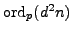 $ \ord _p(d^2n)$