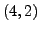 $ (4,2)$