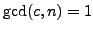 $ \gcd(c,n)=1$