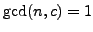 $ \gcd(n,c)=1$