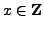$ x\in\mathbb{Z}$
