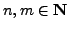 $ n,m\in\mathbb{N}$