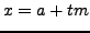 $ x=a+tm$