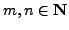 $ m, n\in\mathbb{N}$
