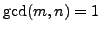 $ \gcd(m,n)=1$