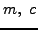 $\displaystyle m,   c$