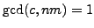 $ \gcd(c,nm)=1$