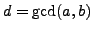 $ d=\gcd(a,b)$