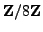 $ \mathbb{Z}/8\mathbb{Z}{}$