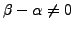 $ \beta-\alpha\neq 0$