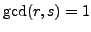 $ \gcd(r,s)=1$