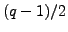 $ (q-1)/2$