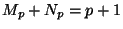 $ M_p + N_p = p+1$