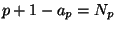 $ p+1-a_p = N_p$