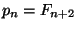 $ p_n = F_{n+2}$