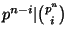 $ p^{n-i} \vert \binom{p^n}{i}$