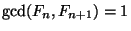 $ \gcd(F_n,F_{n+1})=1$