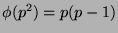 $ \phi(p^2)=p(p-1)$