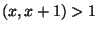 $ (x,x+1)>1$