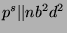 $ p^s\vert\vert nb^2d^2$