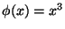 $ \phi(x)=x^3$