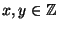 $ x,y\in \mathbb{Z}$