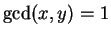 $ \gcd(x,y)=1$