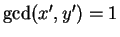 $ \gcd(x',y')=1$