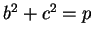 $ b^2 + c^2 = p$